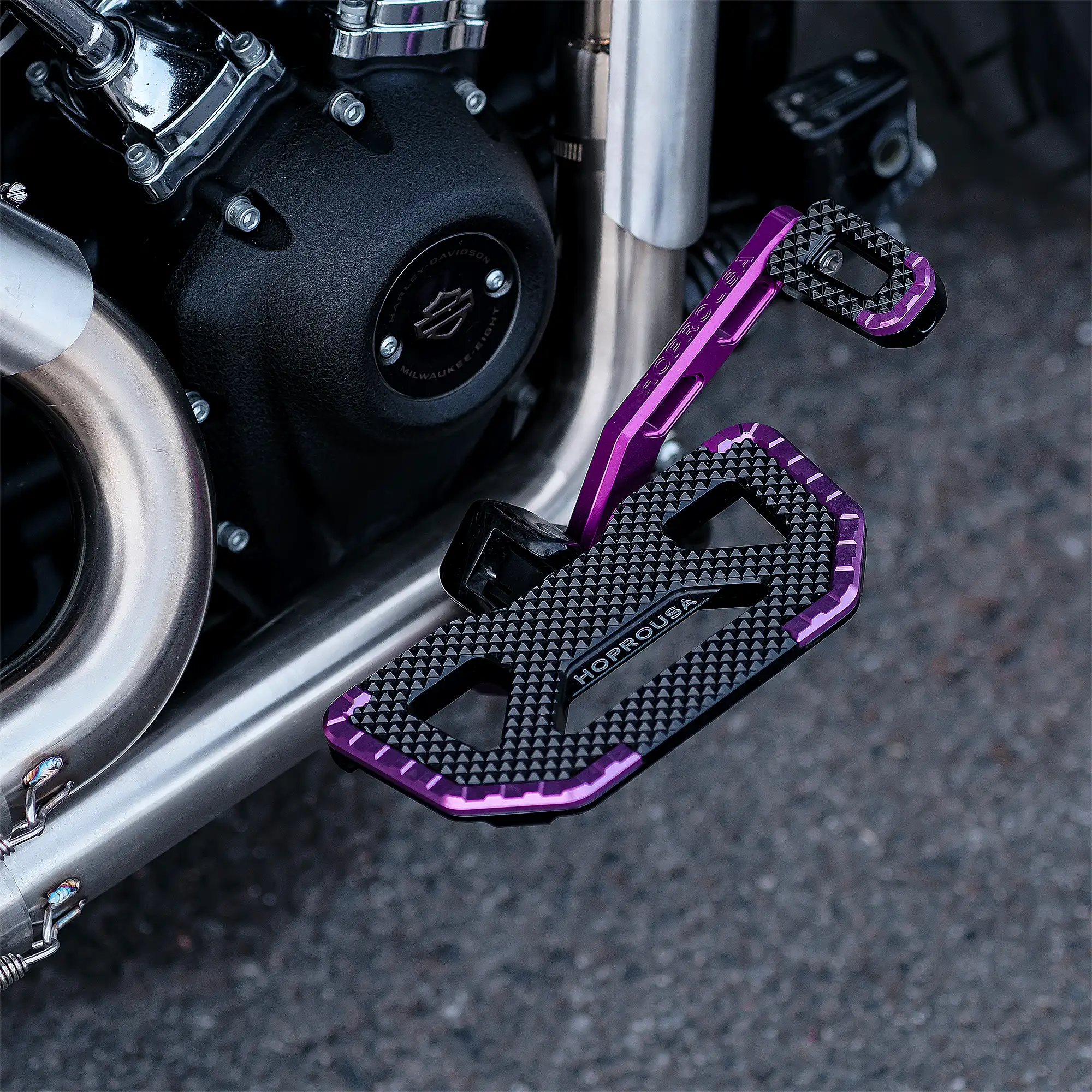 CNC Aluminum Brake Arm & Pedal for M8 Softail - Image 7