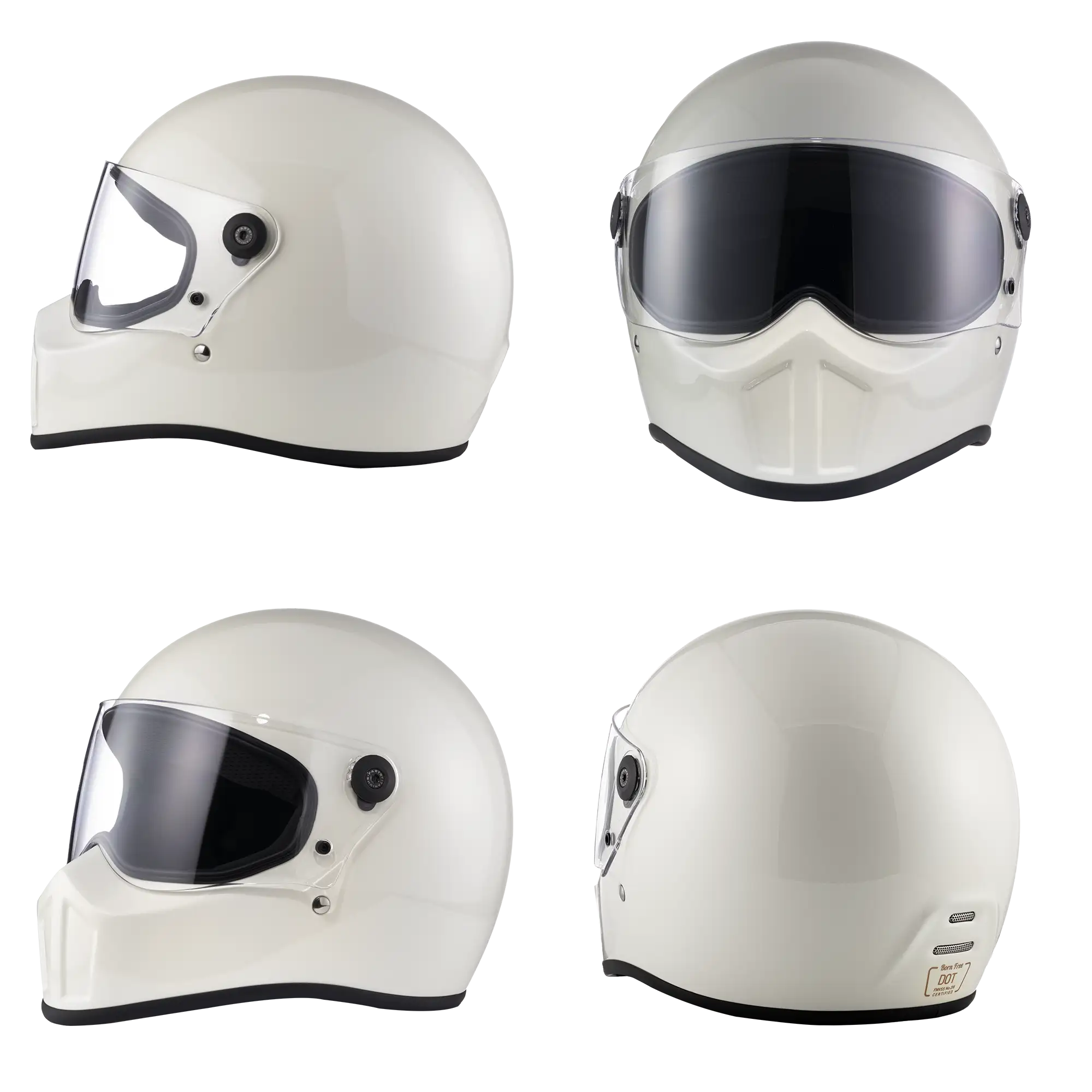 BornFree New Bandit Retro Full-Face Motorcycle Helmet - Image 8