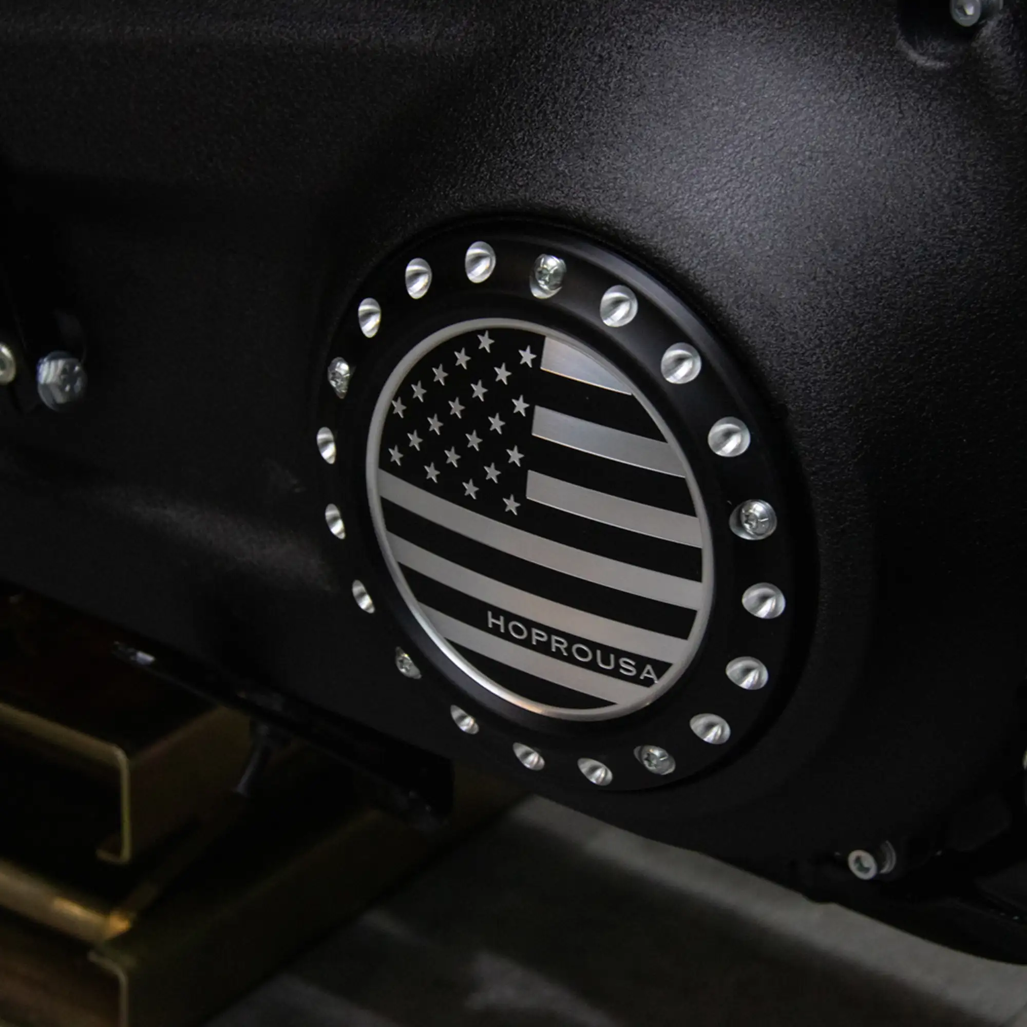 Stars & Stripes CNC Aluminum Derby Cover for M8 Softail - Image 5