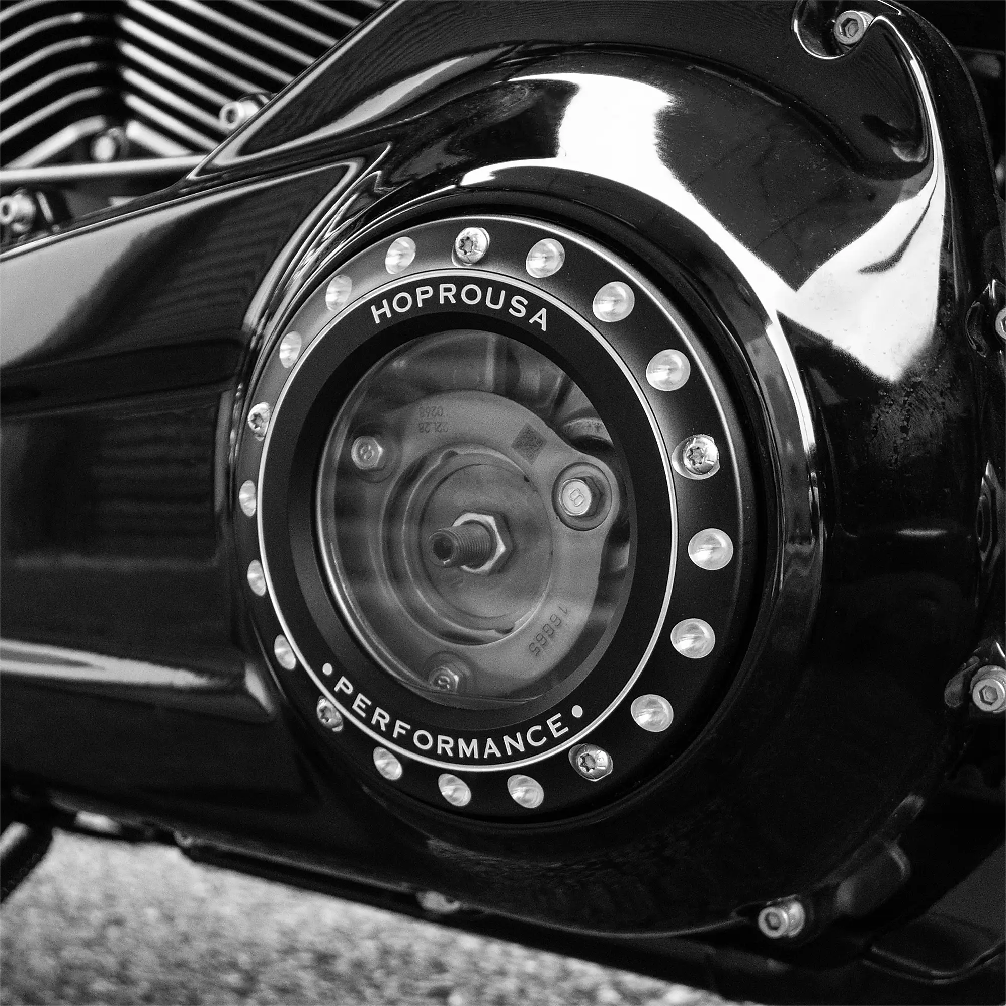 Clear View 5-Hole Derby Cover for M8 Softail - Image 10