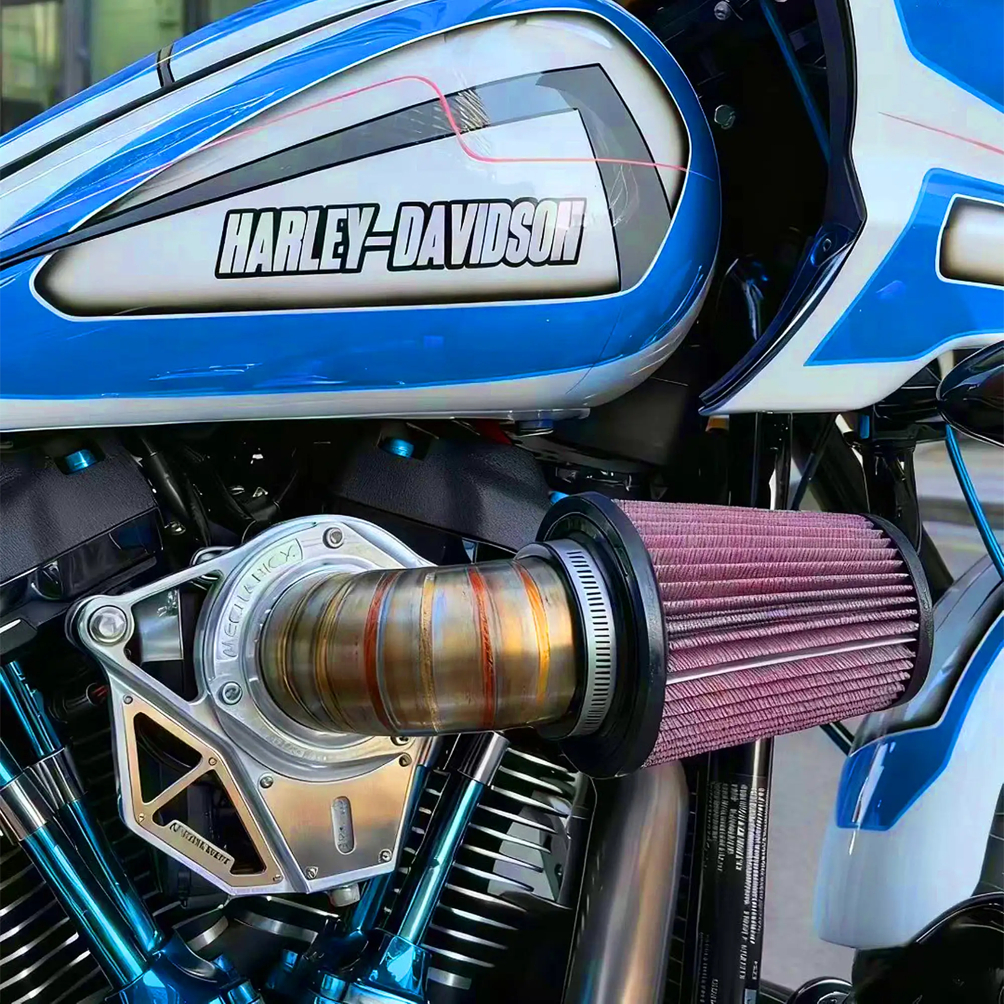 Hyper Vision Series V68 Gen2 K&N Air Cleaner Kit for Harley M8 - Image 4