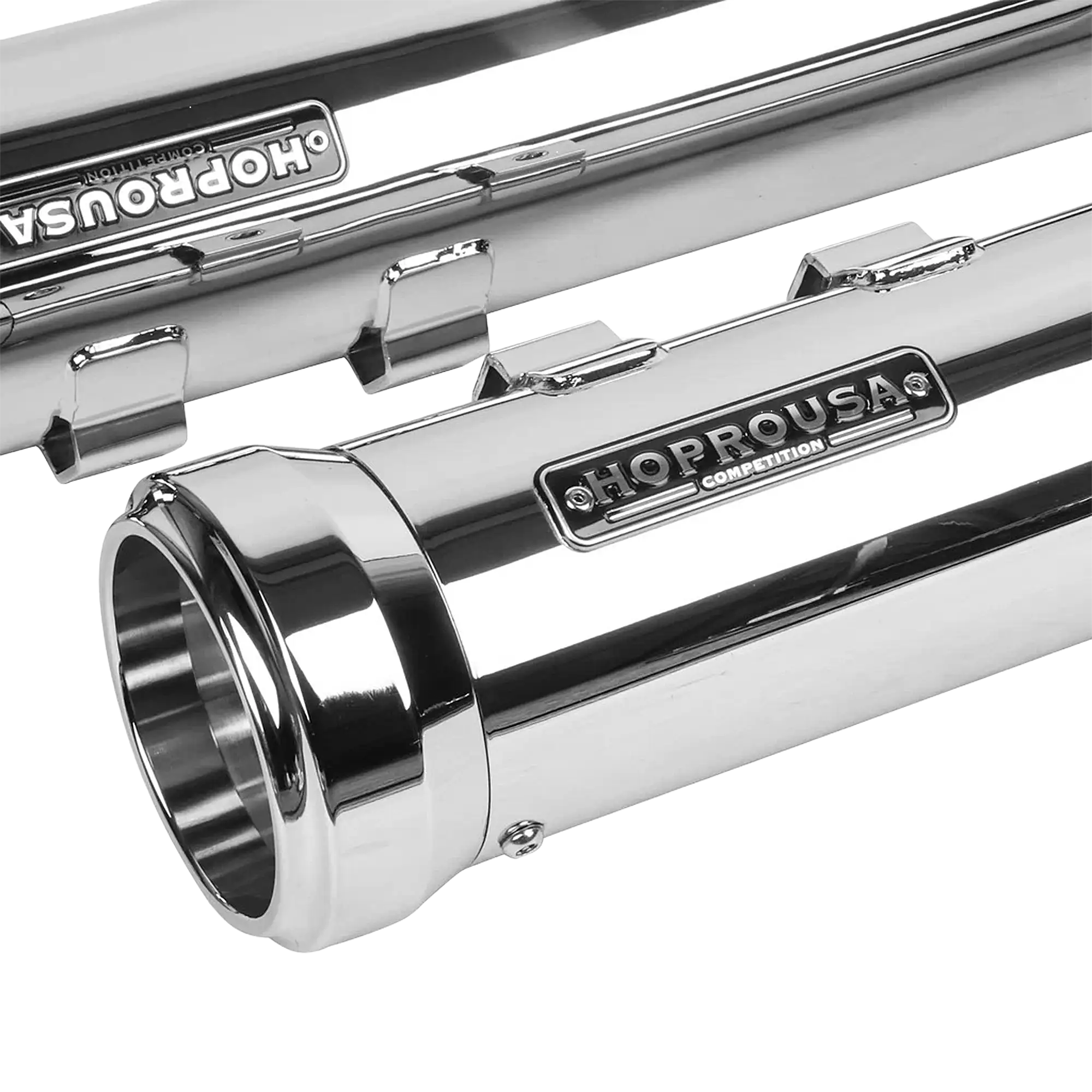 Chrome Slip-On Mufflers for 2017+ Harley Touring - Image 5