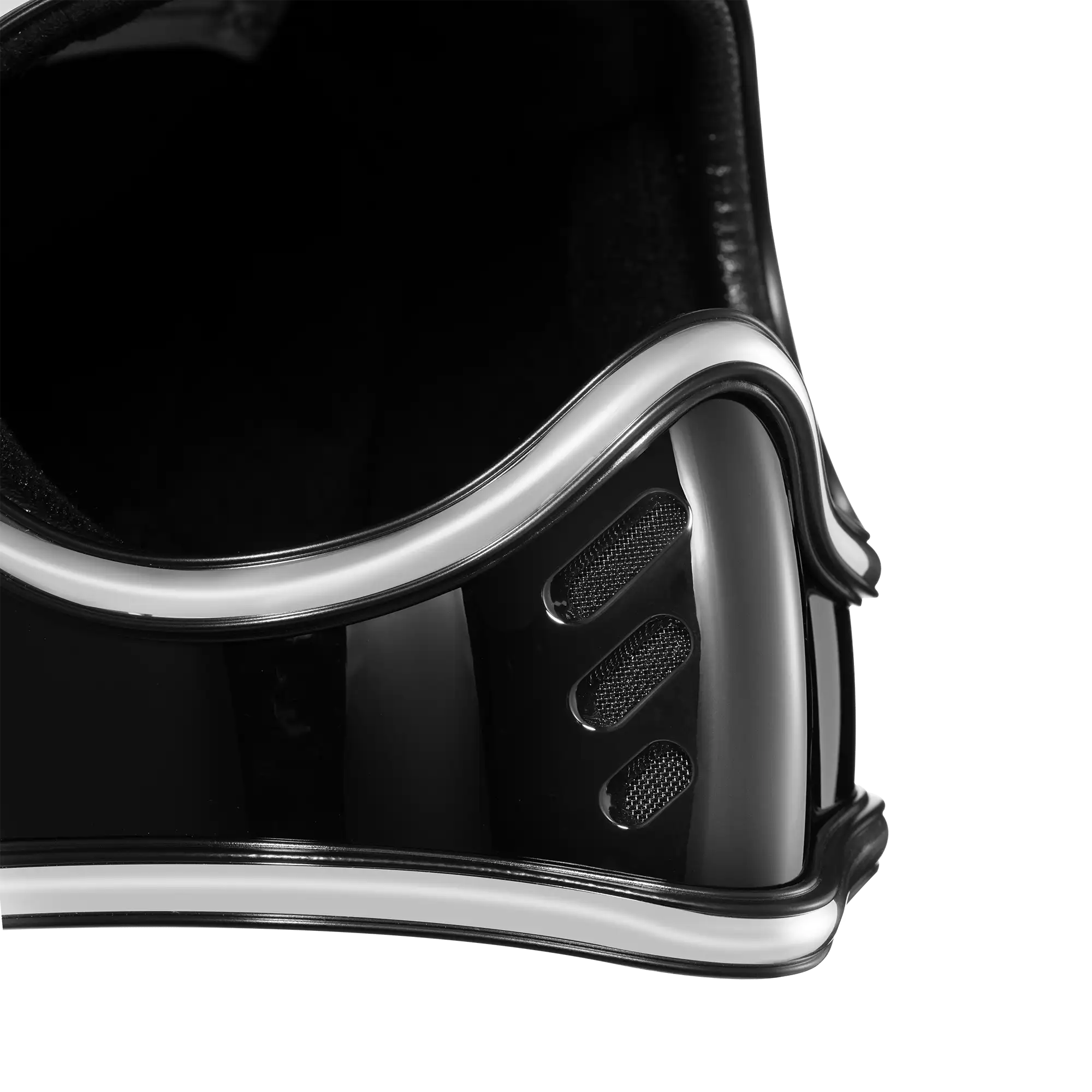 BornFree Mini Moto3 Vintage MX-Inspired Novelty Helmet – Chrome Trim Edition - Image 4