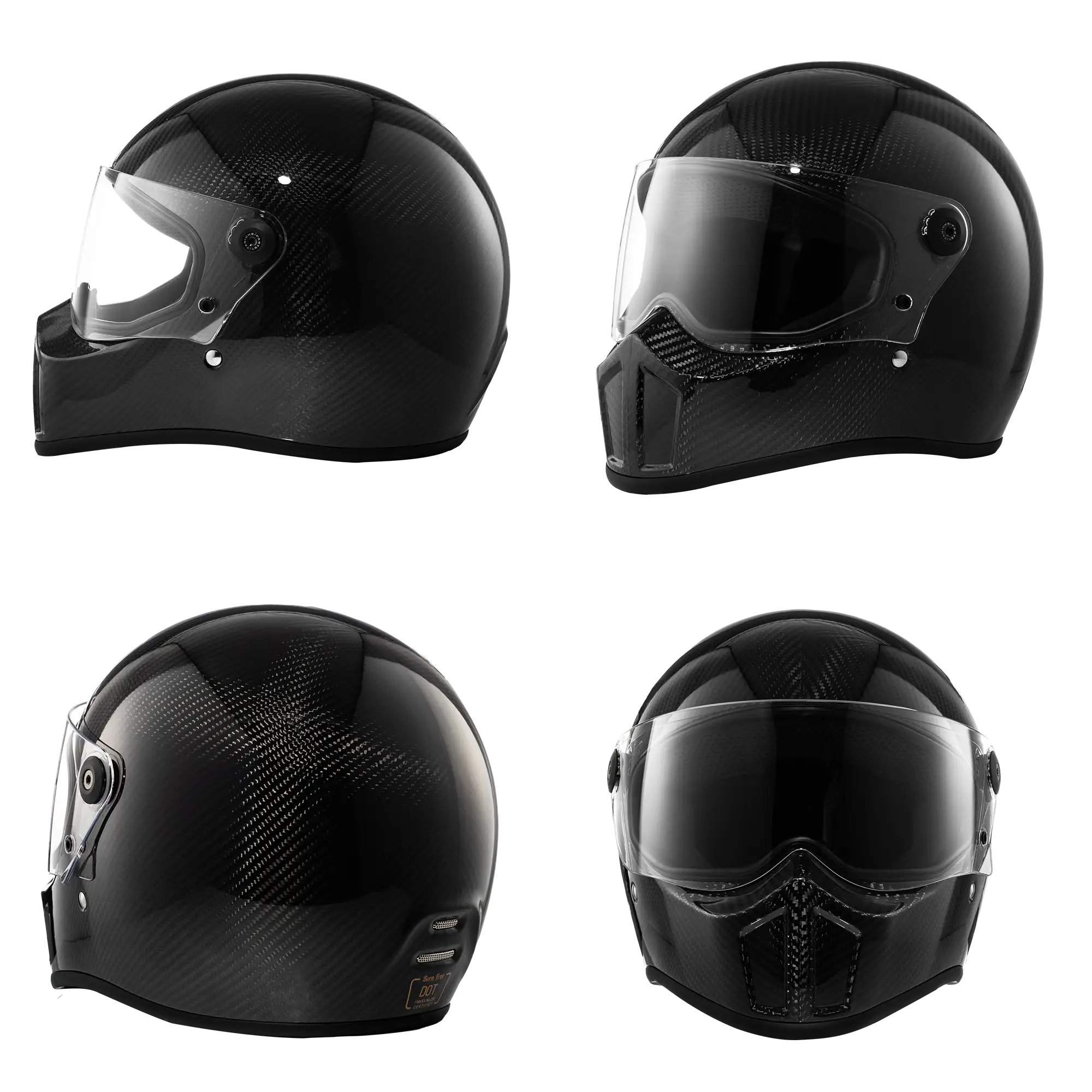BornFree New Bandit Retro Full-Face Motorcycle Helmet - Image 10