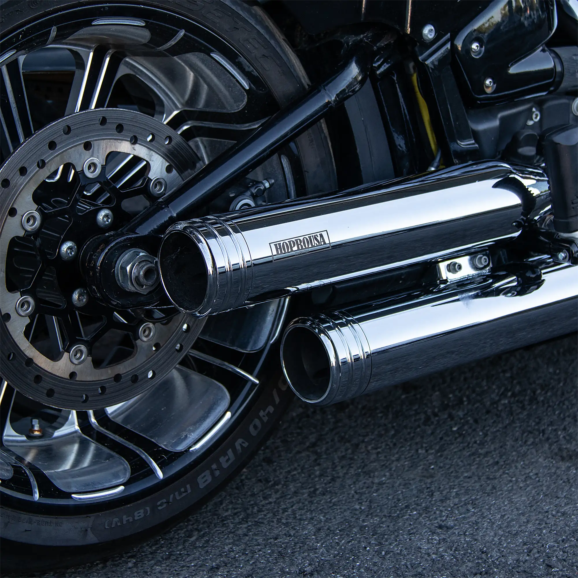 Dual Slip-On Mufflers for 2018+ Harley Softail - Image 7