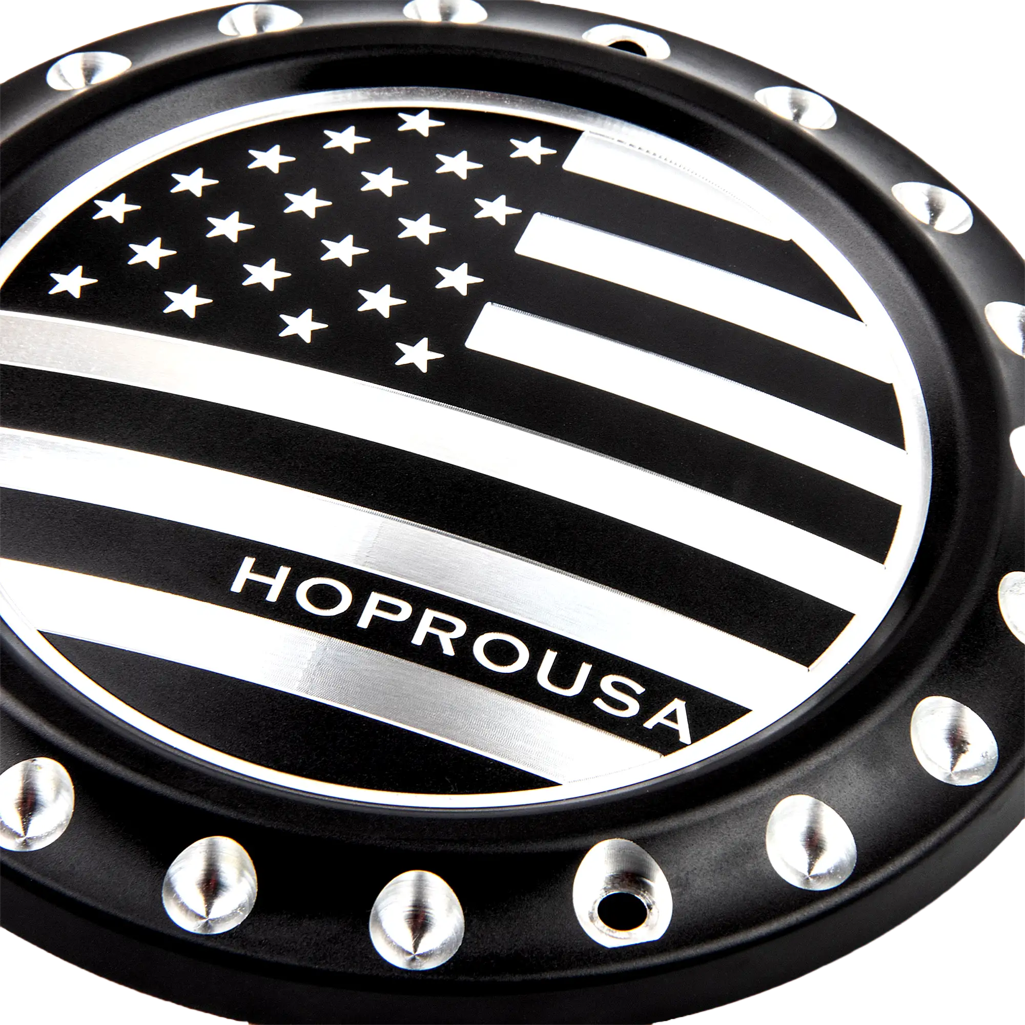 Stars & Stripes CNC Aluminum Derby Cover for M8 Softail - Image 2