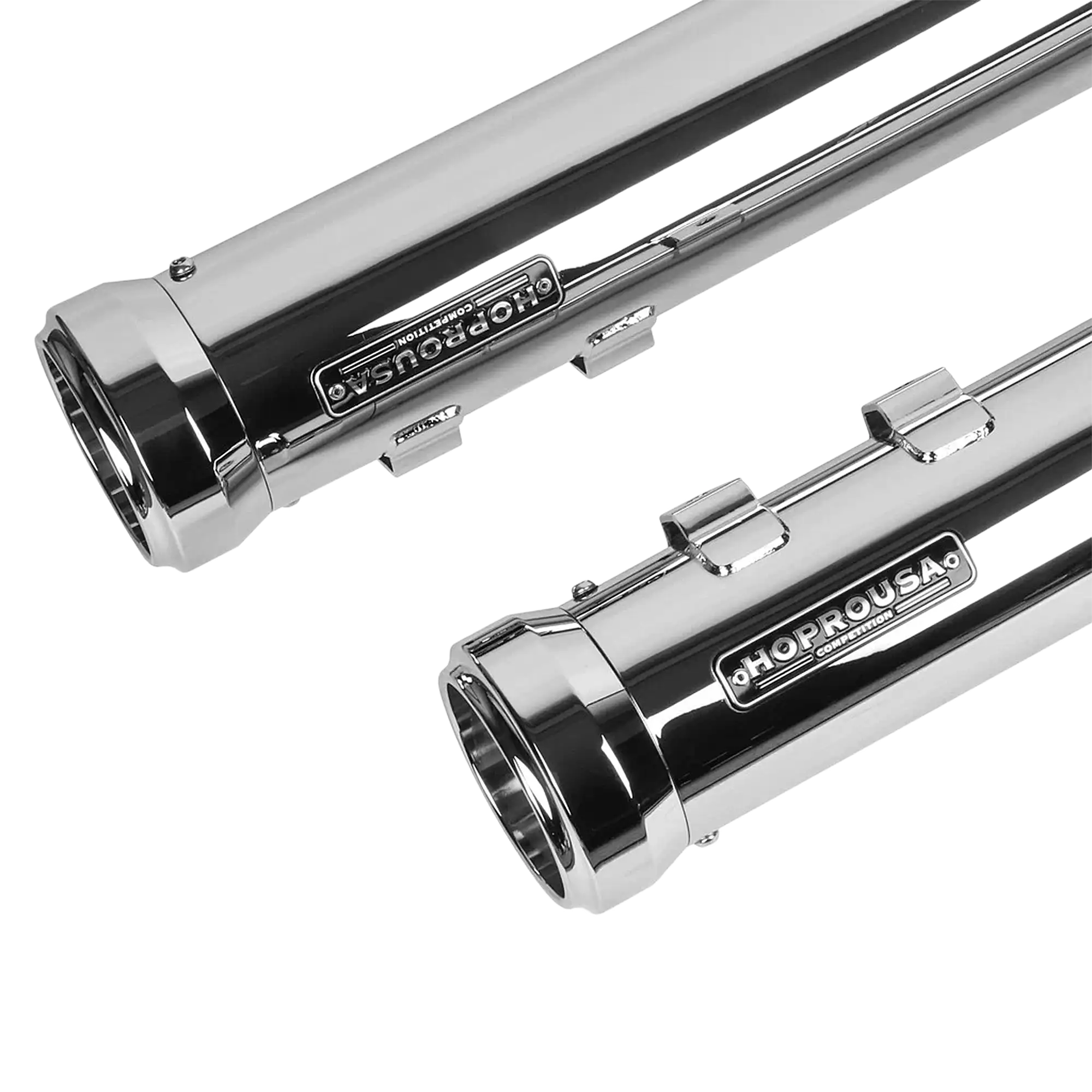 Chrome Slip-On Mufflers for 2017+ Harley Touring - Image 3
