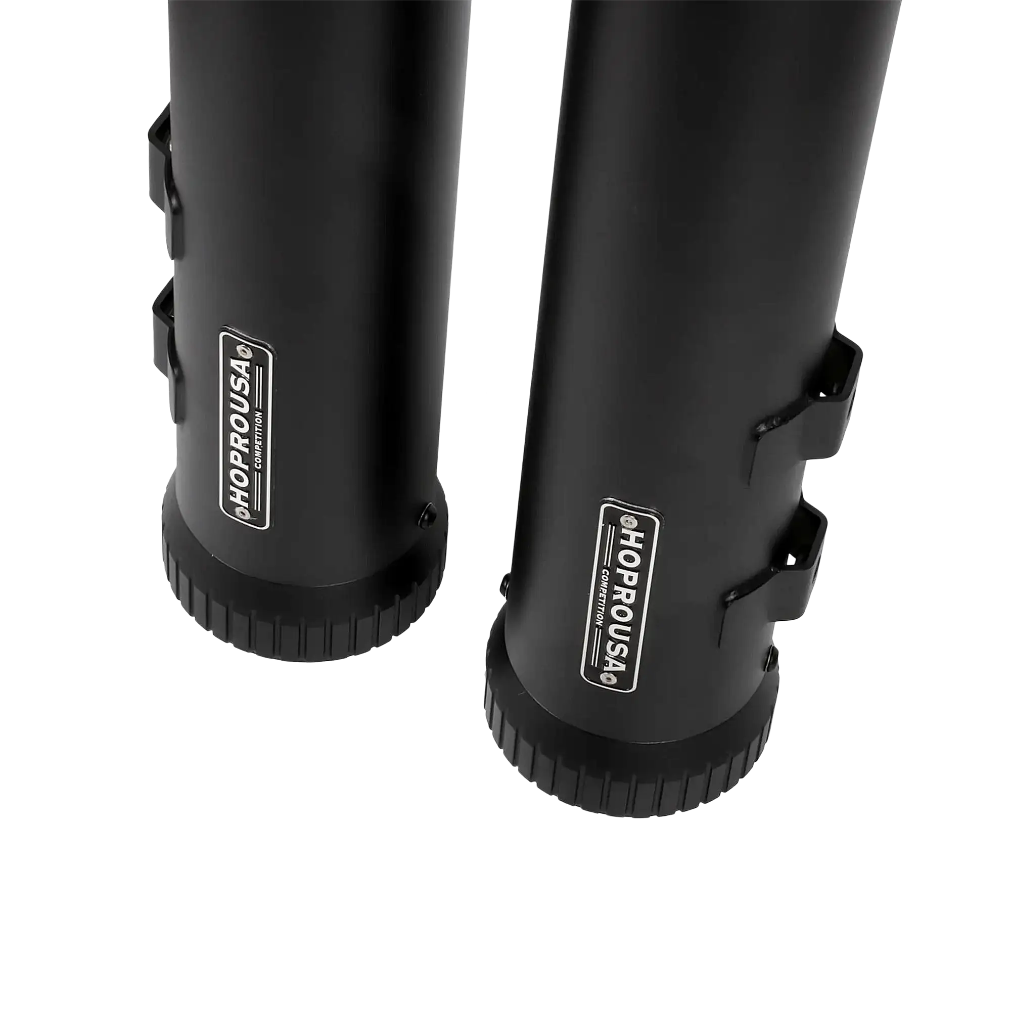 Black Slip-On Mufflers with Custom End Caps for 2017+ Harley Touring - Image 6