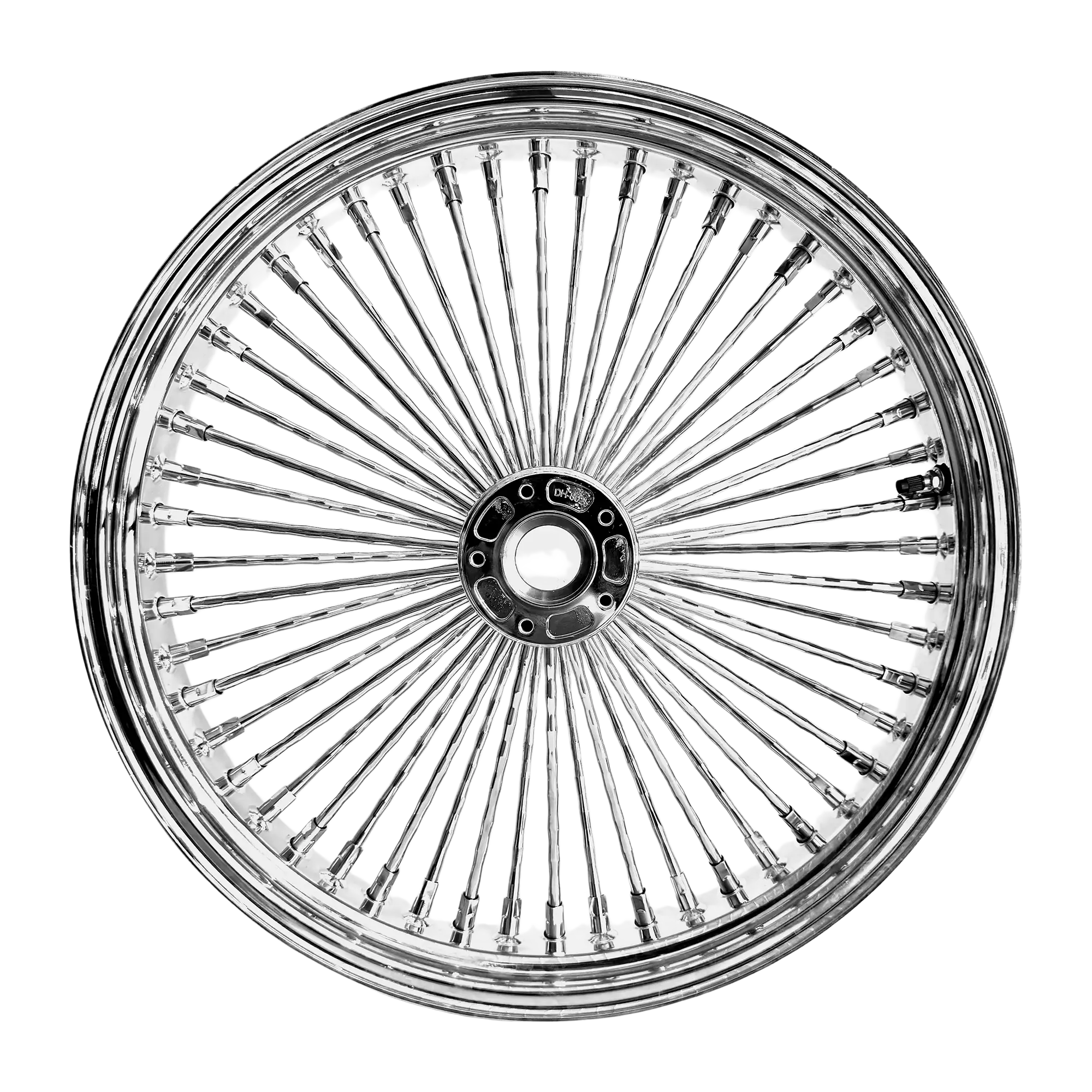Fat 52 Stainless-Steel Ripple-Spoke Chrome Wheel - Image 2