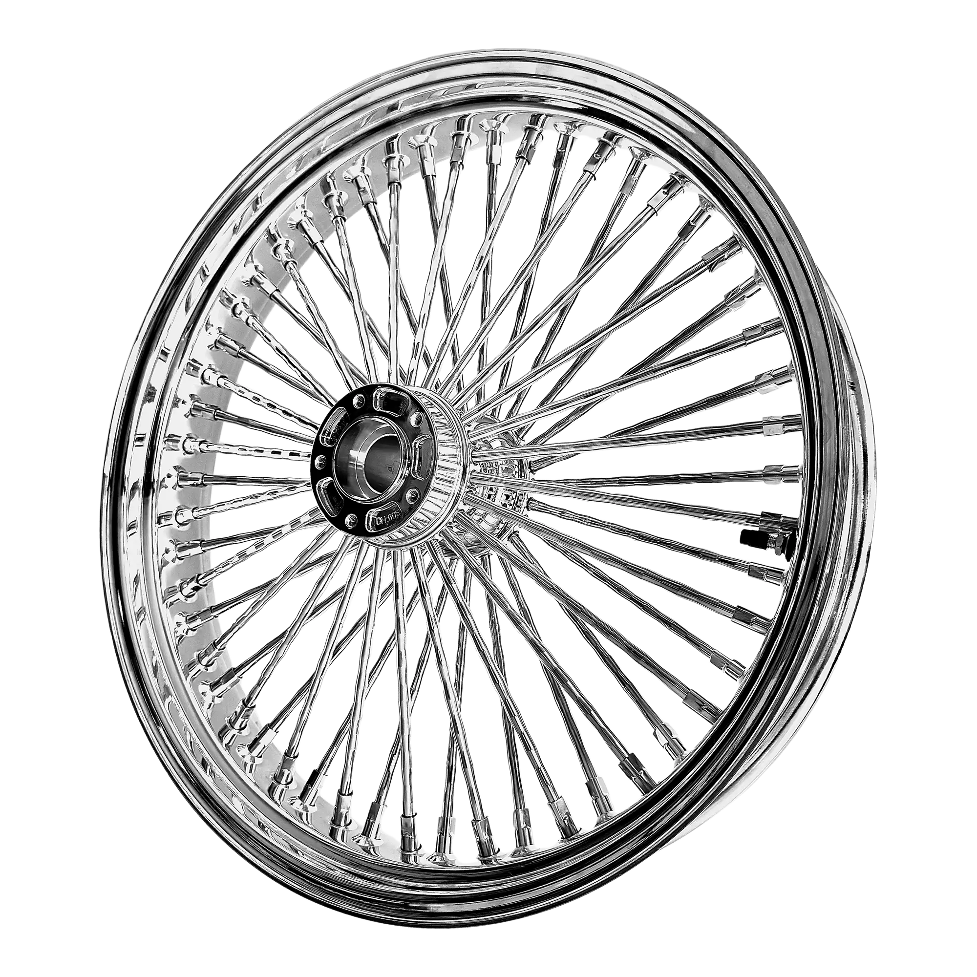 Fat 52 Stainless-Steel Ripple-Spoke Chrome Wheel