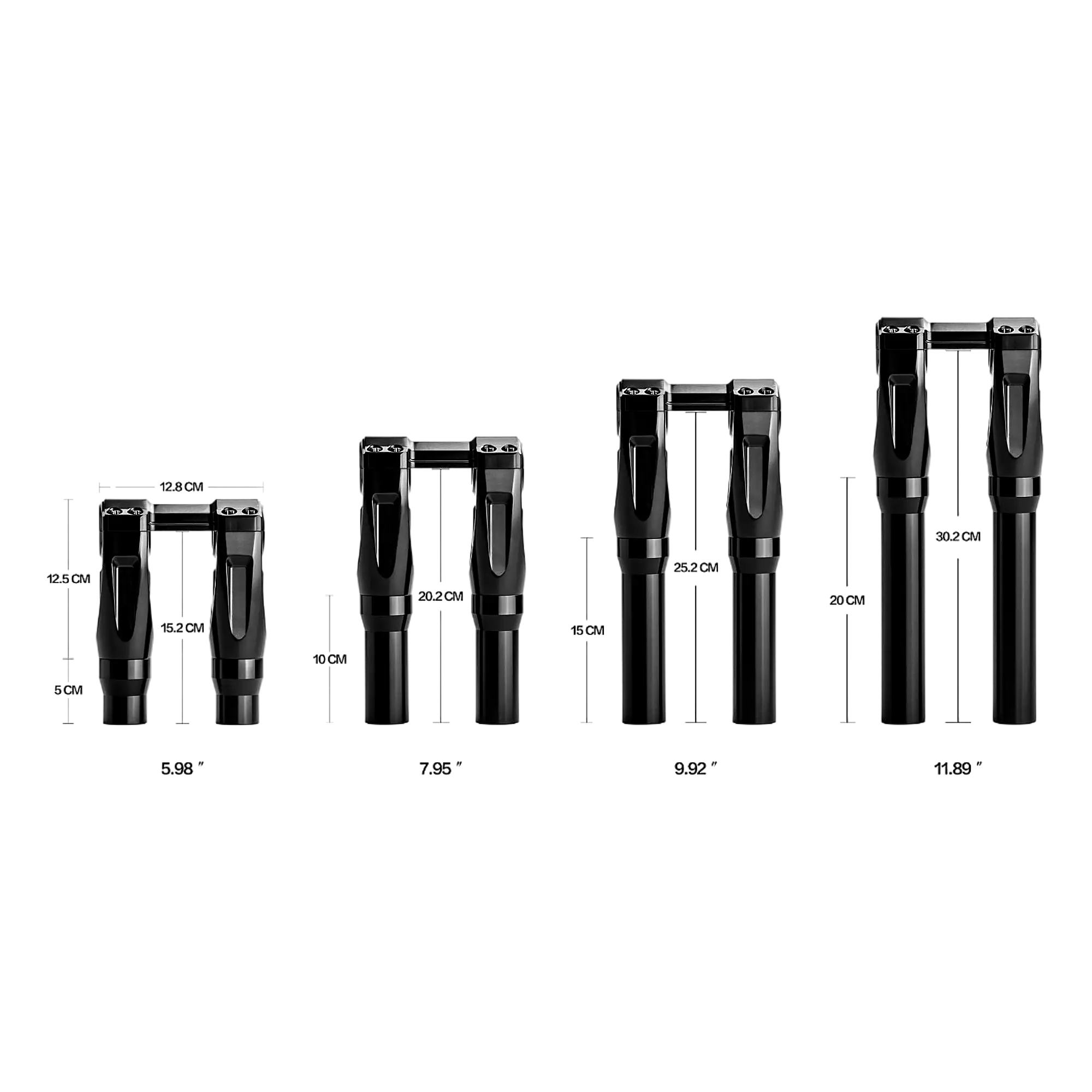 6–12" 2.5" Pullback Handlebar Risers for 1" / 1.25" Handlebars - Image 6