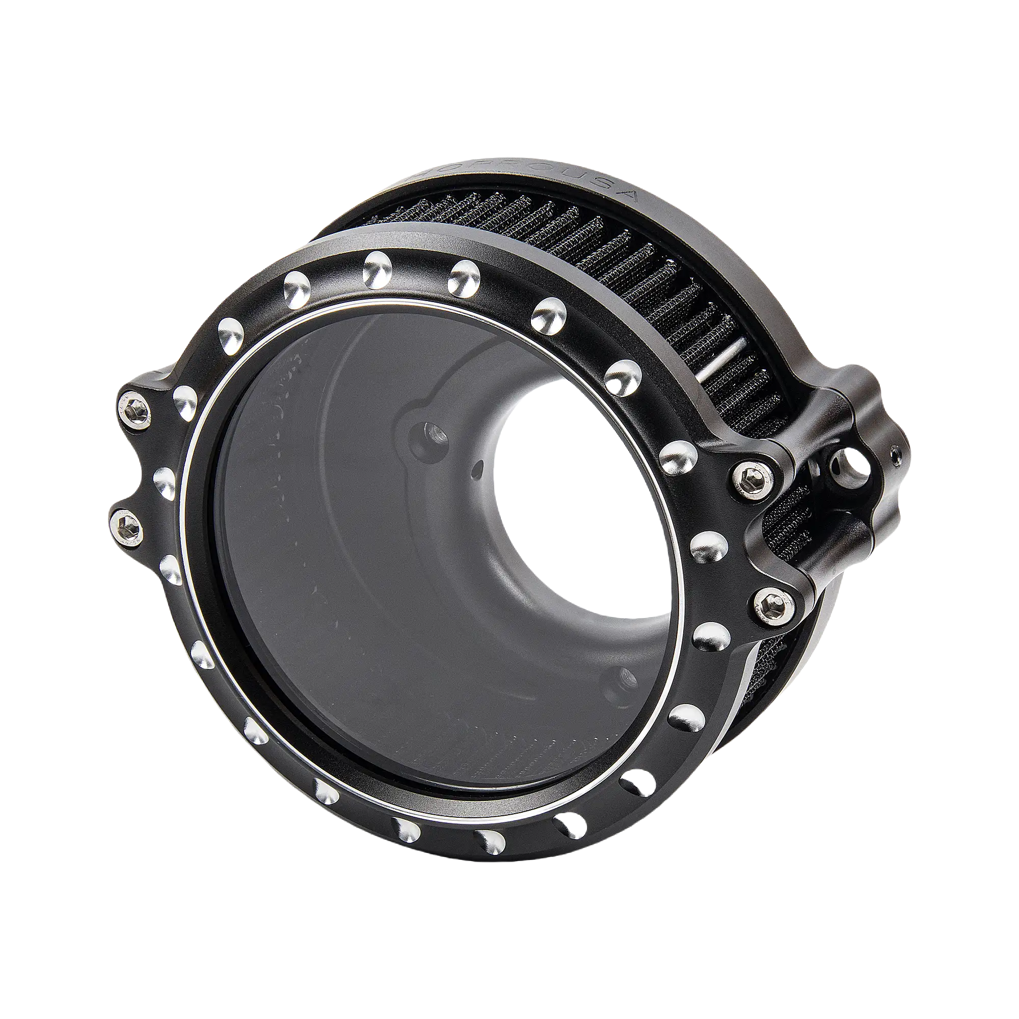 Clear View Round CNC High-Flow Air Cleaner for Milwaukee-Eight