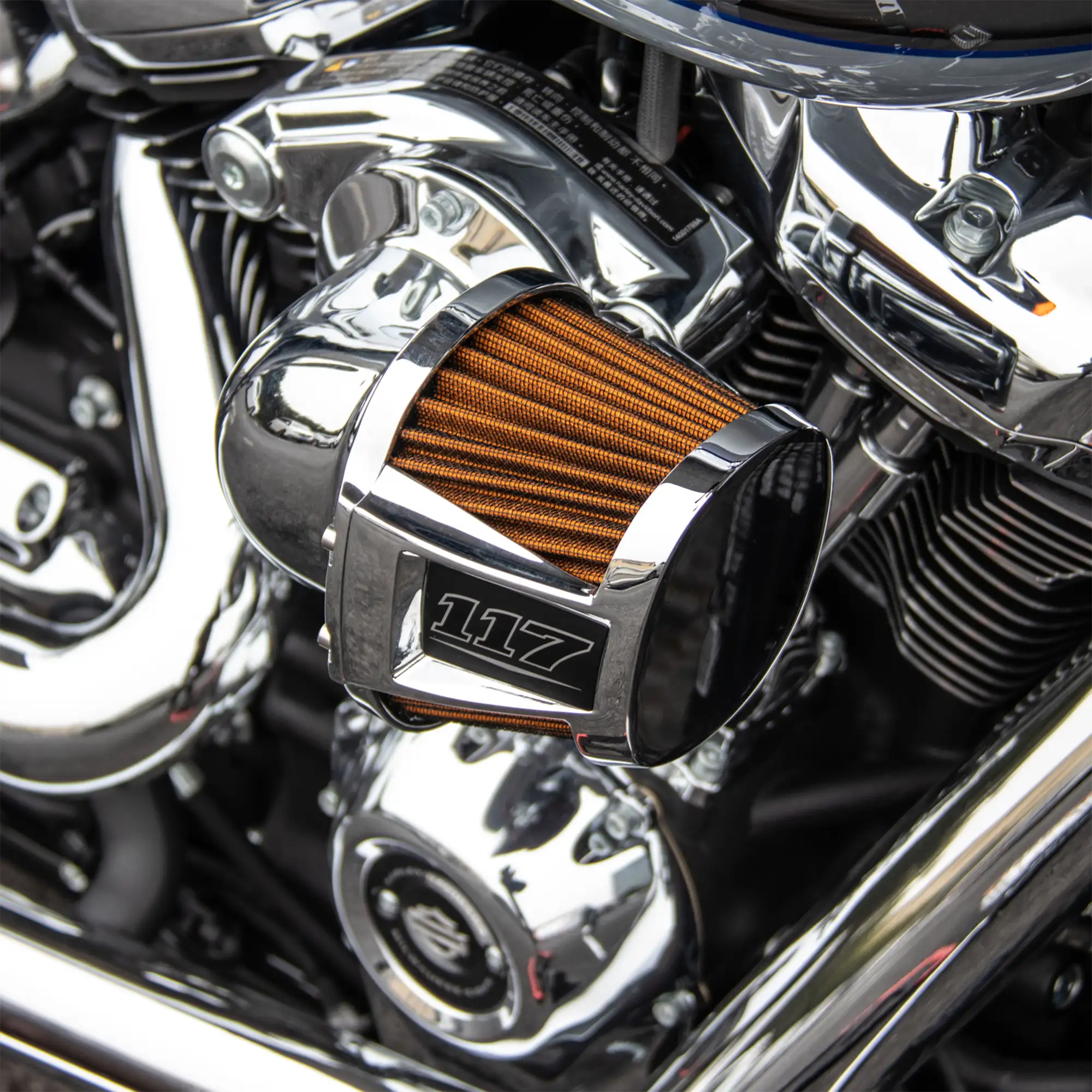 High-Flow Washable Replacement Air Filter for Harley Heavy Breather Elite - Image 3