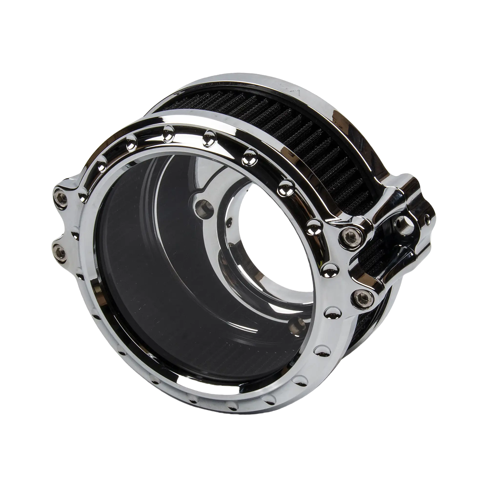 Clear View Round CNC High-Flow Air Cleaner for Milwaukee-Eight - Image 2