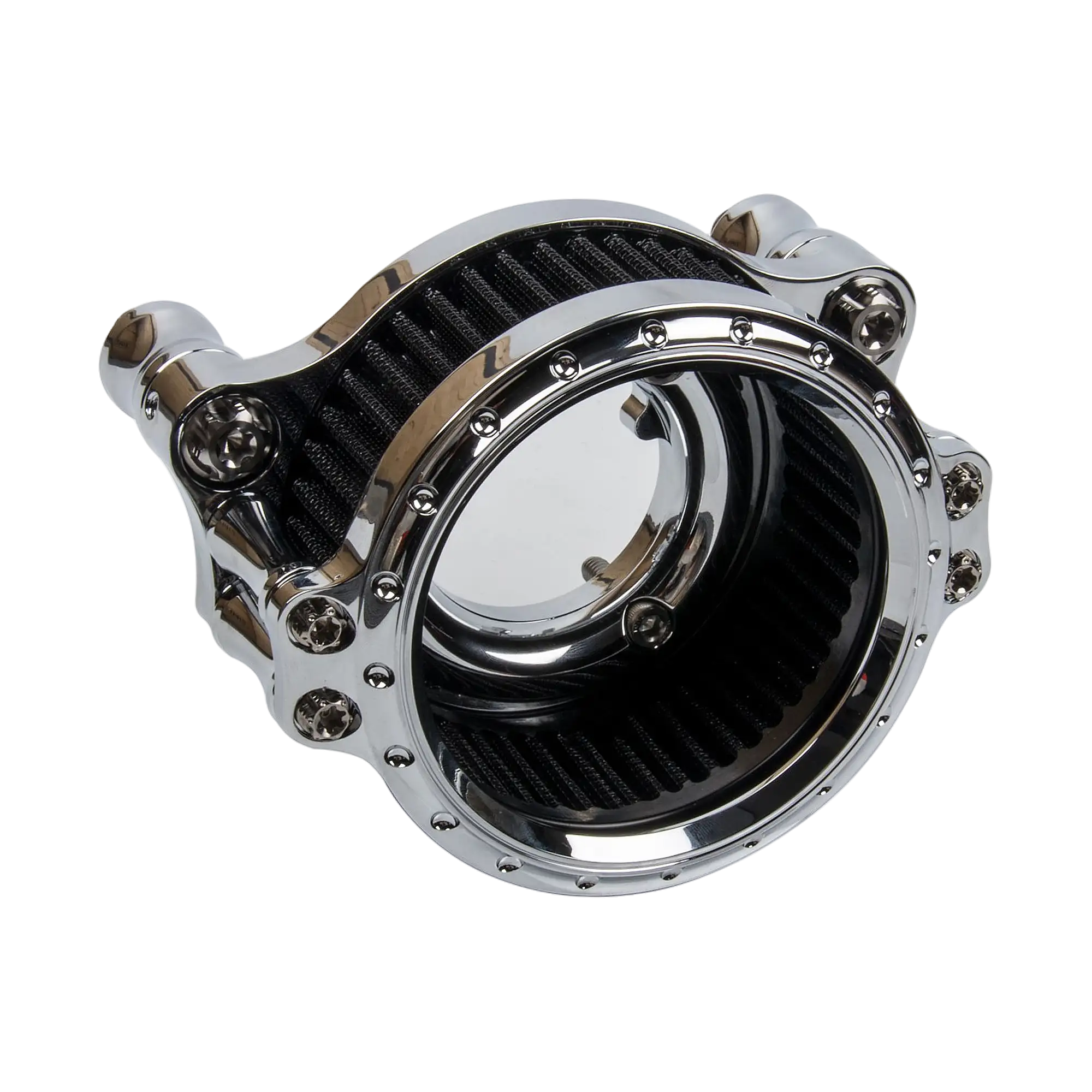 Clear View Round CNC High-Flow Air Cleaner for Sportster
