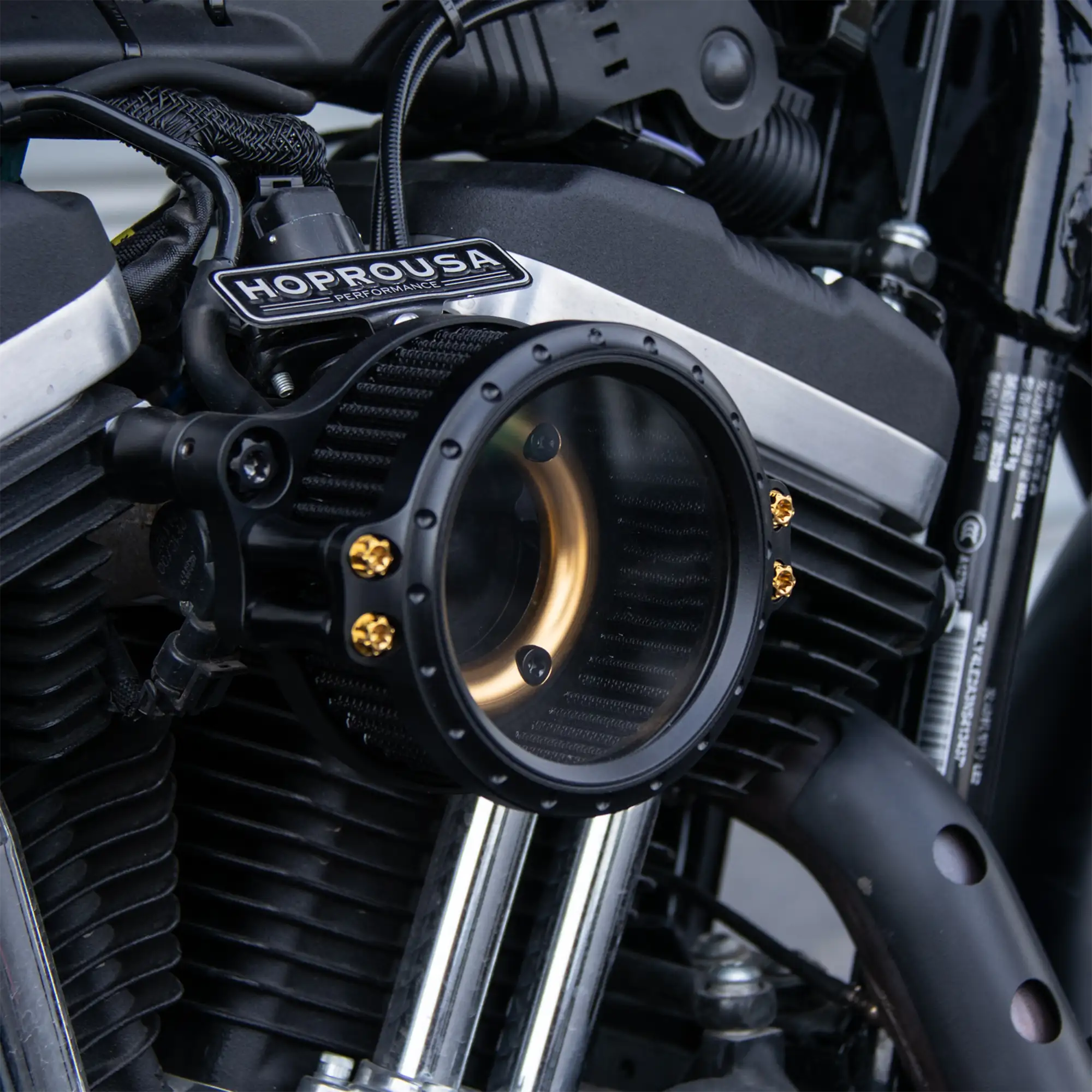 Clear View Round CNC High-Flow Air Cleaner for Sportster - Image 5