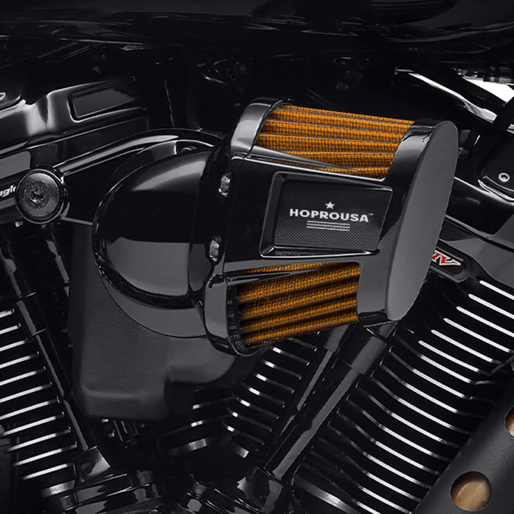 High-Flow Washable Replacement Air Filter for Harley Heavy Breather Elite - Image 6